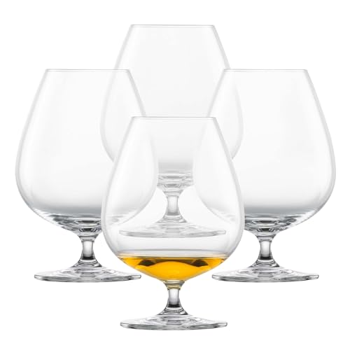SCHOTT ZWIESEL Cognacglas XXL Bar Special (4er-Set), edle Gläser für Cognac, spülmaschinenfestes Tritan-Kristallglas, Made in Germany (Art.-Nr. 123633), Klar, Kristall