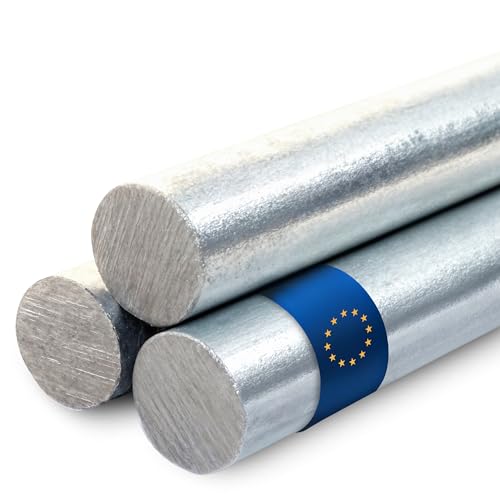Stahl-Shop24 verzinkter Stahl Rundstab 1500 mm lang Ø 20 mm Metallstab für Konstruktion Außenbereich Werkstatt Maschinenbau DIY Technik Gartenbau Handwerk Basteln Schweißen Reparatur