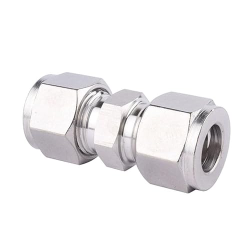 MNUPL 1pc 1/8'' 1/4'' 3/8'' 1/2'' Gerade Union Kompression Fittings 304 Edelstahl 3 4 6 8 10 12 14 16 18 20 22mm(12.7mm)