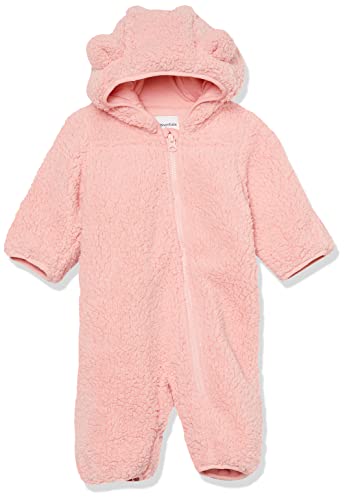 Amazon Essentials Unisex Baby Baby-Schneeoverall aus Sherpa-Fleece, Zartrosa, 6-9 Monate