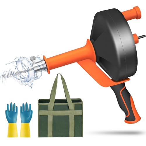 Rohrreinigungsspirale - Ideale Abflussspirale für eine umweltfreundliche Rohrreinigung-10m elektroplattierte Feder - Ideal für Küchen- und Badezimmerabflüsse - Perfektes Werkzeug für DIY-Enthusiasten