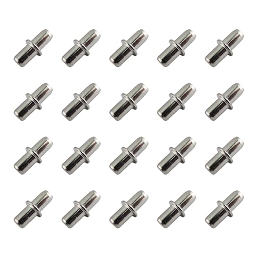Bodenträger 5mm 20 Stück mit Ring für Bohrung,Bretthalter, Einlegeboden Halter,Regalbretthalter,für Möbel, Schränke, Schränke, Bücherregale, Regale.