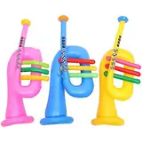 ibasenice Kreative Aufblasbare Musikinstrumente – 3-teiliges Trompetenspielzeug Für Kinder Wiederverwendbare PVC-Instrumente Für Partys Partyzubehör Für Kinder