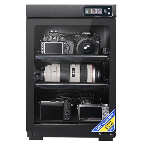 Kamera trockener Schrank, Trockenschrank Kamera Digitalsteuerung Entfeuchtung, Kamera -Objektiventhummer Lagerschrank, geräuschloser und Energieeinsparung, für Kamerasobjektiv und fotografische Geräte