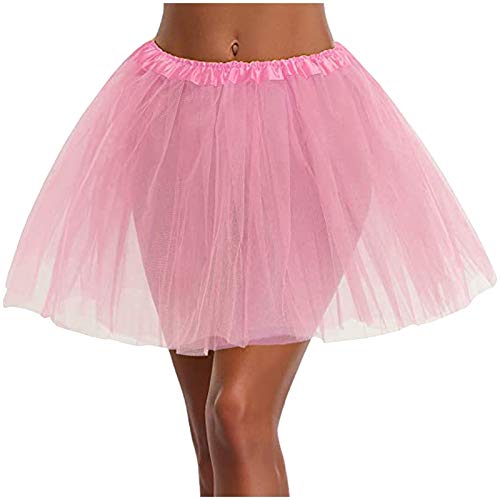 5 Euro Artikel Blitzangebote des Tages Heute Befristet Minirock Damen Tütü Für Erwachsene, Tutu-Tanzrock, 3-Lagig Lange Rocken Damen