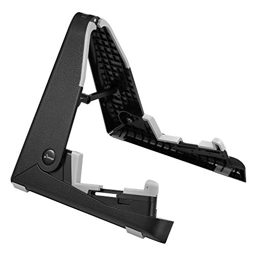 Donner Tragbarer Gitarrenständer DS-2 mit Silikonpolstern Zusammenklappbar für Akustikgitarre, E-Gitarre, Ukulele (1 Stück)