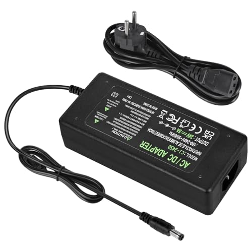 24V 5A Netzteil, 120W AC 100-240V zu DC 24V Netzteil Transformatoren Trafo 5,5mm x 2,5/2,1mm DC Jack, 120W Spannungswandler Adapter,Universal Adapter für LED Streifen,LCD Monitor,LED Treiber