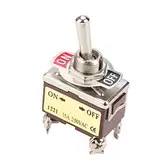 Kippschalter 5 Stücke 2 Position 4 Pin ON-OFF Kippschalter 15A 250VAC Kippschalter für Automobil Haushaltsgerät Industriesteuerung Kippschalter Metall Mini