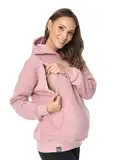 MijaCulture Umstandsmode 2in1 Stillpullover & Umstandspullover Stilltop Stillpulli Molly M001 (L, Rosa)