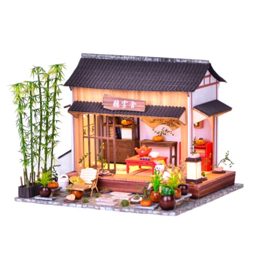 IMIKEYA 1Satz DIY Chinesisches Modellhaus Bausatz Versammlungshaus Im Traditionellen Stil Handwerksmodell Für Kreative Bastelprojekte Für Sammler DIY Spielzeugen
