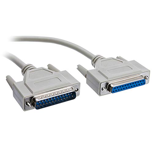 Aukson H04 25-Pin DB25 Parallel Druckerkabel – Männlich zu Weiblich, 1,5m Verlängerungskabel für Drucker, PDA, Scanner und Modem – 25-poliger DB25 Stecker auf Buchse