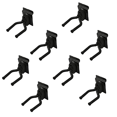 Gitarrenhaken Slatwall verstellbare Gitarrenwandhalterung, Ständer, Aufhänger für Gitarre, Bass, Zubehör, perfekt zur Präsentation von Musikinstrumenten für Musikhandel, Probenraum, 8 Stück