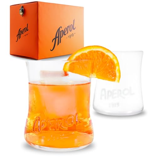 Maxito Original Aperol Spritz Gläser ∣ 2er Set ∣ Modernes Design für Cocktail Gläser ∣ Ideal als Aperol Spritz Geschenkset ∣ Aperol Geschenk ∣ Trinkgläser Set