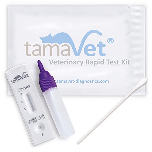 tamaVet Giardien Schnelltest Hund & Katze - Sofortige Gewissheit über die Gesundheit Ihres Tieres bei Durchfall und Darmparasiten - Zum Nachweis von Giardia Antigenen in Tierkot