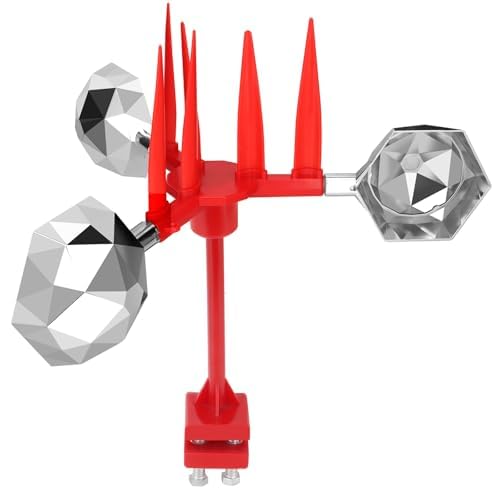 YIKEDAN Reflektierender Vogelschreck, Taubenspike, Windrad-Vogelschreck mit 288 reflektierenden Flächen, Taubenabwehr für Balkone, Zäune, Gärten, Balkongeländer, Dächer