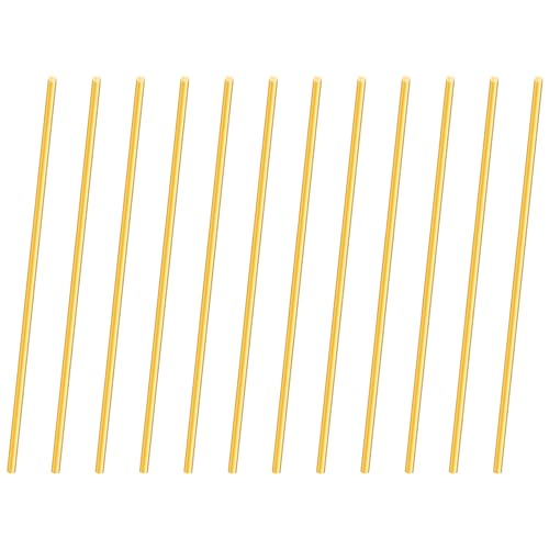 iMeistek 1mm Messingstab, 100mm Länge Runde Metall gerade Messing-Pin-Stäbe für RC-Modelle DIY Crafts (12PCS)