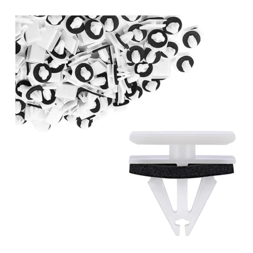 CGEAMDY 50 Stück Auto Befestigung Clips, Auto Seitenschweller Clips Langlebigkeit des Fahrzeugs, Für Eine Dauerhafte Leistung Wippleiste Radgehäuse Halter Kunststoff
