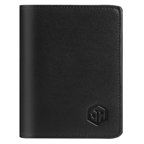URAQT Fahrzeugschein Hülle, Card Wallet Ultradünne, KFZ Schein Unisex mit Kartenfächern, Kartenhülle Reisepasshülle für KFZ Fahrzeugschein, Ausweis, Karten Schwarz PU