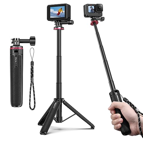 51CM Mini Stativ für GoPro, ULANZI MT-72 Tragbar Reise Vlog Stativ Ständer mit 4-teilige Verlängerungsstange, Mini Selfie Stick Stativ für GoPro Hero12/11/10/9/8/7/Max/DJI Osmo Action Camera