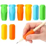 Nogeqi 8 Stück Silikon Stiftehalter Kinder Lernhilfe, Stifthalter Kinder Hilfe, Dicke Stifte Schreibhilfe für Stift, Stifthaltung Kinder Hilfsmittel Stiftgriffe für Handschrift Greifhilfe