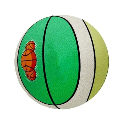 Générique Quiet Basketball Schaumstoff, weicher , Basketball, Shock Absorption Toy, Silent Bounce Indoor Outdoor Use, Kids Team Practice School Bedroom, Green Multiple Size No3 No5 No7