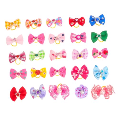 VILLFUL Dekorative Hundeschleifen Niedliche Haarschleifen Für Hunde Vielseitige Puppy Bows Zufälligen Farben Ideal Für Haustierfrisuren Und Besondere Anlässe