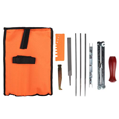 Gsycle 10 PCs Chainsaw Kettenschärfer -Set, e tragbare Metallkettensaw -Datei -Tool -Set -Ketten -Säge Zubehör Reparaturwerkzeugkit Kit