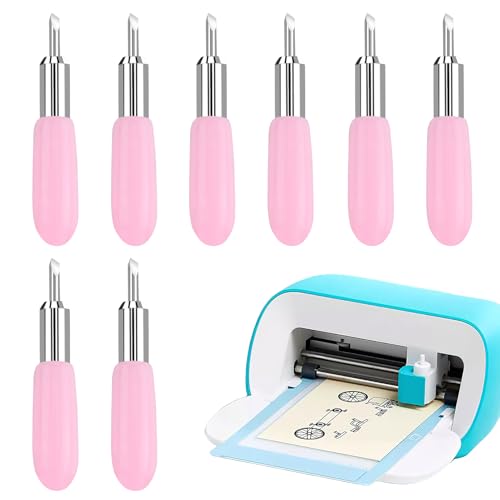 8 Stück Schneidklingen für Cricut Joy Schneideplotter Klingen, Präzise Messer Ersatzklingen Kompatibel mit Schneidemaschine Cricut Joy mit 30 Grad feiner Spitze, Ideal für Papier Vinyl Stoffe Folie