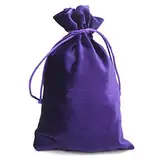Tarot-Tasche aus Samt – Aufbewahrungstasche für Tarotkarten & Würfeltasche, Kordelzug-Aufbewahrungstasche für Kartenspielen, Tarotspiel, Rider Waite, Oracle Schmuck, Violett