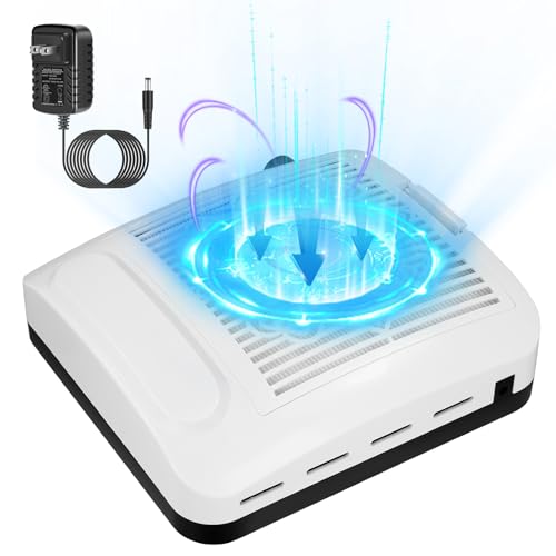 100W Profi Nagelstaubsauger, Elektrischer Staubsauger mit Filter, Einstellbarer Staubabsaugung für Nägel, Desktop Nagelstaubsammler, Nageltisch mit Absaugung für Nageldesign Maniküre und Pediküre