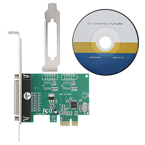 ASHATA PCI-E Parallel Port Adapterkarte,Parallel Port DB25 LPT Drucker zu PCI-E Konverter, LPT Parallel Erweiterungskarte,25/s Vollduplex Kanal,für windows98SE/ME/2000/XP/Vista/Win7/Win8/Win10