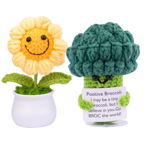 Mwmoeen Pocket Hug Positive Kartoffel, Funny Positive Kartoffel und Blumentöpfe, Handgemachte Häkeln Positive Kartoffel, Inspirierende Kartoffel Tasche Umarmung Geburtstagsgeschenk