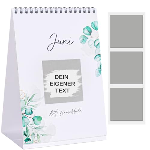 Jahreskalender für gemeinsame Aktivitäten | 12 Rubbel Gutscheine | Bucketlist Kalender | Date Night Ideen | Geschenk Weihnachten, Geburtstag für gemeinsame Ausflüge (Eucalyptus)
