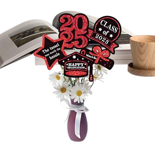 Abschlussmittelstücke für Tabellen, Abschlussvase -ationen | Klasse von 2025 Graduation Kernstück Sticks - Foto -Requisiten Tabletop für Kindergärtner College High School