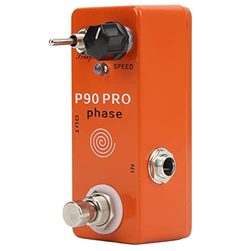 Gitarren-Effektgerät Pedal Phase Effect Metal Geschwindigkeitsregler E-Gitarre Phaser Pedal mit SCRIPT Awitch mit True Bypass Orange DC9V