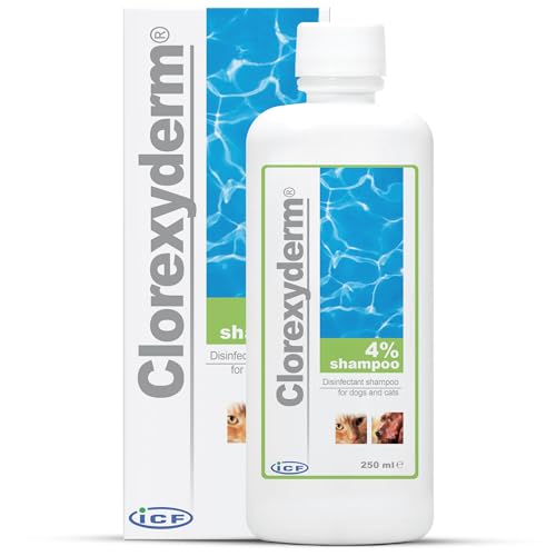 Clorexyderm 4% Shampoo für Hunde, Katzen & Pferde | Tiefenreinigung & Fellpflege | Unterstützt Hautfeuchtigkeit & Frische | Sanfte & Effektive Formel | 200ml