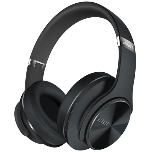 DOQAUS Bluetooth Kopfhörer Over Ear, [Bis zu 90 Std] Kopfhörer Kabellos mit 3 EQ-Modi, Dual 40mm Treiber, Memory-Protein Ohrpolster und Integriertem Mikrofon für Smartphone/PC(Verbesserte)