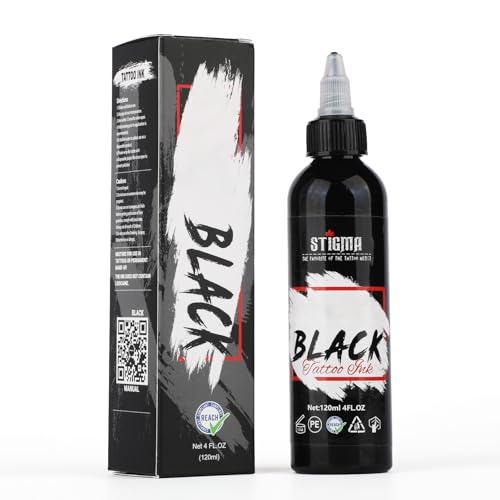 STIGMA 4oz/120ml Concentrated Schwarz Concentrated Black Tattoo Tinte Tätowierfarbe Permanent Tattoo Pigment Professionelle Tattoo Versorgung für Futter & Schattierung