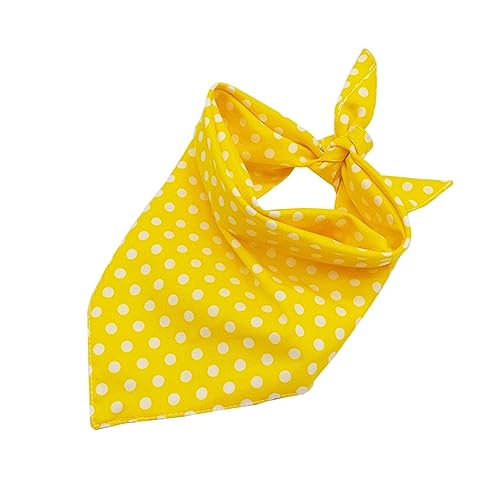 BELLIFFY Hund speichelhalsband Bandanas für kleine Hunde Lätzchen-Kragen für Haustiere Bandana-Lätzchen Welpenhalsband dreiecksschal dreieckschal gelbe Hundehalsband Hundelätzchen Yellow