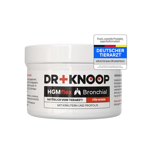 Bronchial Pulver Hund - häufig Frosch im Hals, röcheln, verschleimt, für freie Atemwege Atemfunktion Hund - 75 g, reicht 30 Tage für 10 kg-Hund, Alternative zum Hustensaft Hund
