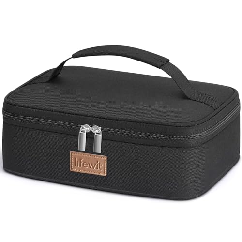 Lifewit Kühltasche Klein Isolierte für Männer Frauen, Faltbar Lunchbox Lunchtasche Isoliertasche Tragbare Kühlbox für Herren Damen für Picknicks Arbeit, Schwarz 4L