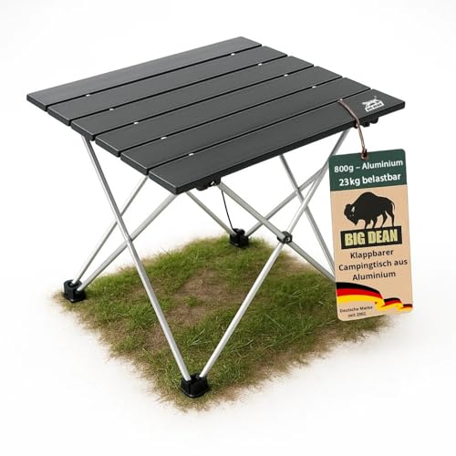 BigDean Campingtisch faltbar Ultraleicht Kleiner Klapptisch - Campingtisch klein Camping Tisch Klapptisch klein
