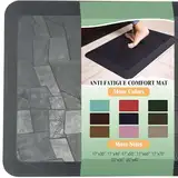 Anti Fatigue Floor Mat,Kitchen Mat, Standing Desk Mat – Comfort at Home, Office, Garage - Polyurethane(PU) Foam (Black Patchwork, 44cm x 127cm)