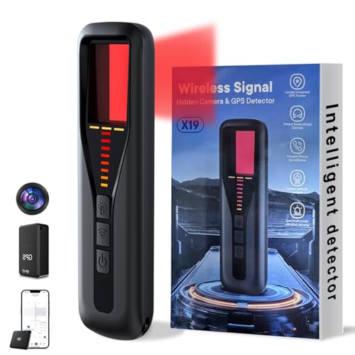 Kamera Detektor, Wanzen Detektor RF Wireless GPS Tracker Finder Detektor Abhörwanzen Aufspüren Versteckte Kamera 5 Stufen Empfindlichkeit für Hotel Heim Büro Reisen Hidden Camera Detector