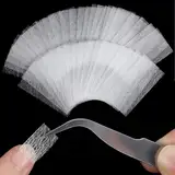 Piriuuo 200 Stück Silk Fiberglass Nail Extensions, Fiberglas Gel Nägel Seidennagelfolie Nagelverlängerungen Fiberglass Reparatur Nagel Kleber Nagelkunst Verlängerung für Reparatur Rissen und Brüchen