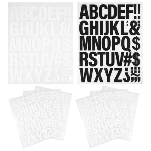 10 Blätter Buchstaben zum Aufbügeln,Wasserdicht 5 cm Buchstaben Aufbügeln Beflockung Selber Machen,Bügelbuchstaben für Textilien Kleidung T Shirts DIY Dekoration(Weiß,Schwarz)