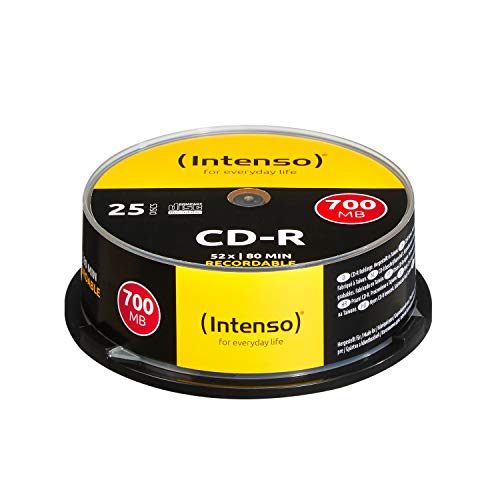 Intenso 1001124 CD-R Rohlinge 700MB, 52x, Spindel, 25er Cakebox