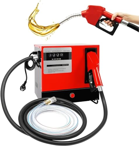 Dieselpumpe Selbstansaugend,230V 550W Heizölpumpe - Max. Durchflussmenge 60L/min - Diesel Pumpe mit Kraftstoffdüse unb Filter, Ölpumpen für Kfz-Werkstätten, Autoverwertung und landwirtschaftliche
