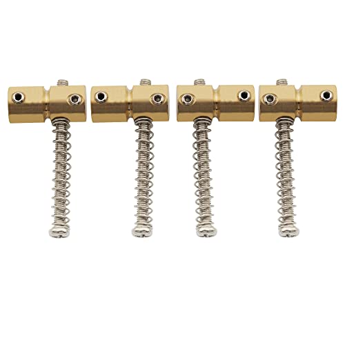 Musiclily Pro 19mm Messing Bass Saitenreiter Saddles für 4-Saiter Precision Jazz Bass (4er Set)