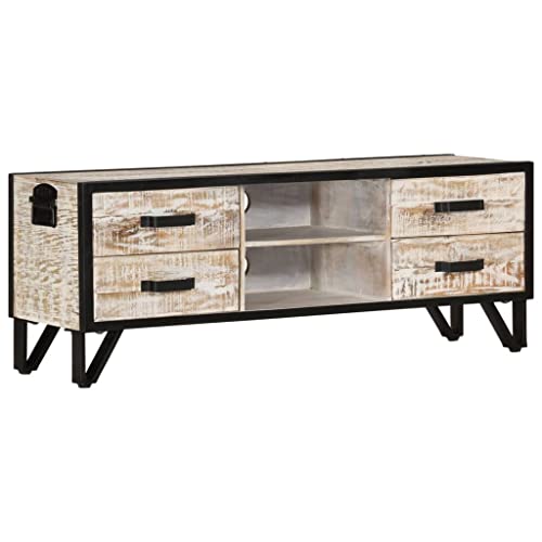 UTSRABFA Lowboard Fernsehschrank Sideboard Schlafzimmer Couchtisch TV-Schrank 110x30x41 cm Massivholz Akazie Geeignet für Kinosäle, Wohnzimmer, Schlafzimmer, Wohnungen